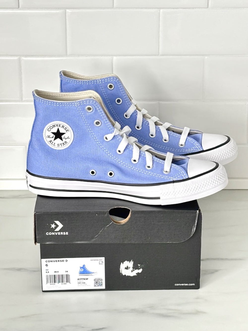 Converse Chuck Taylor All Star Very Peri Purple Canvas High Top Sneaker Unisex 6